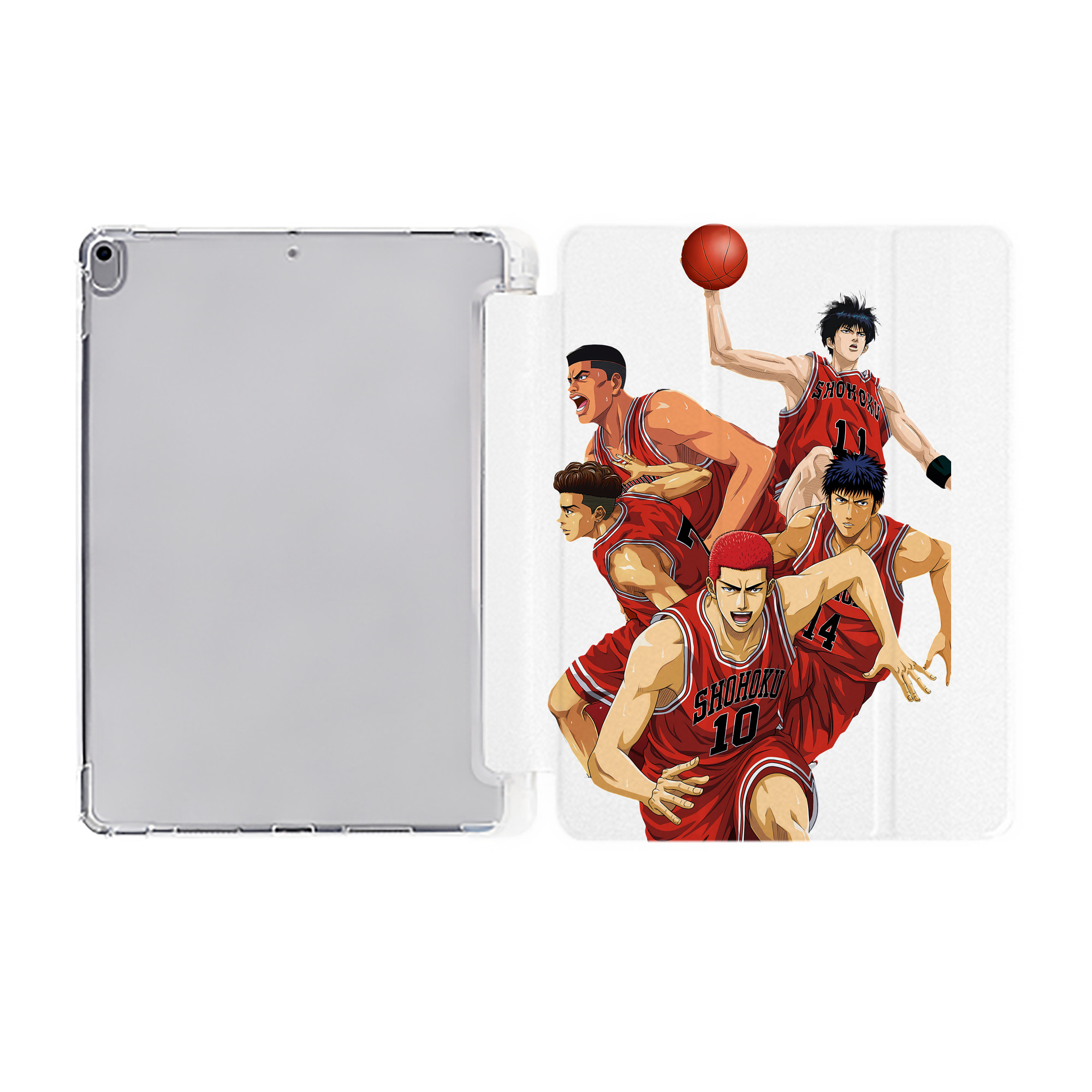 （画像用） SLAM DUNK／スラムダンク IPad ケース ペン収納付き 三つ折りスタンド PUレザー×シリコン 対応機種9.5/10.5/10.9インチ